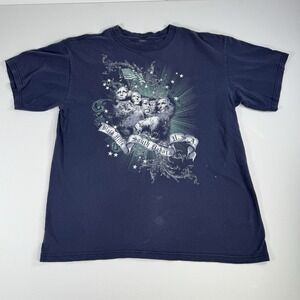 Mount Rushmore South Dakota USA Graphic T Shirt Navy Blue Adult XL